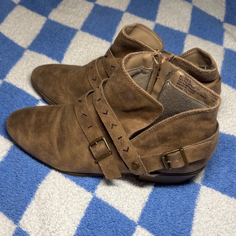 Now or Never Brown Suede Ankle Boots